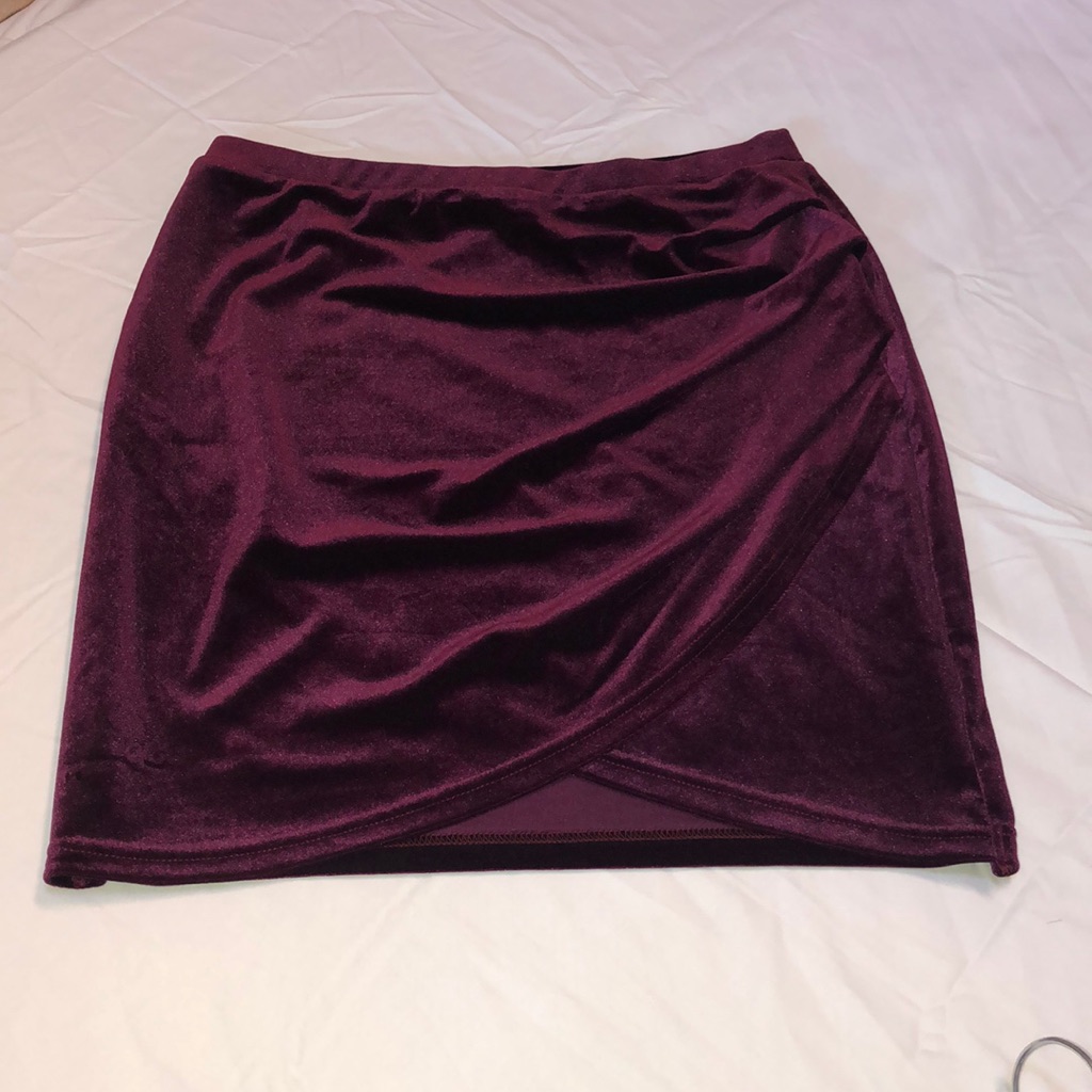 Velvet Mini Skirt